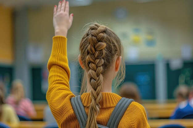 teacher students unbraiding hair